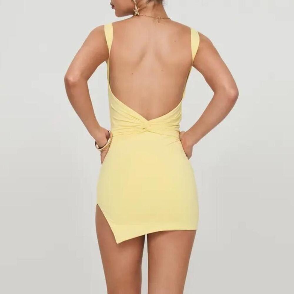 Princess polly yellow mini dress size 6